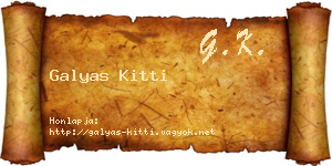 Galyas Kitti névjegykártya